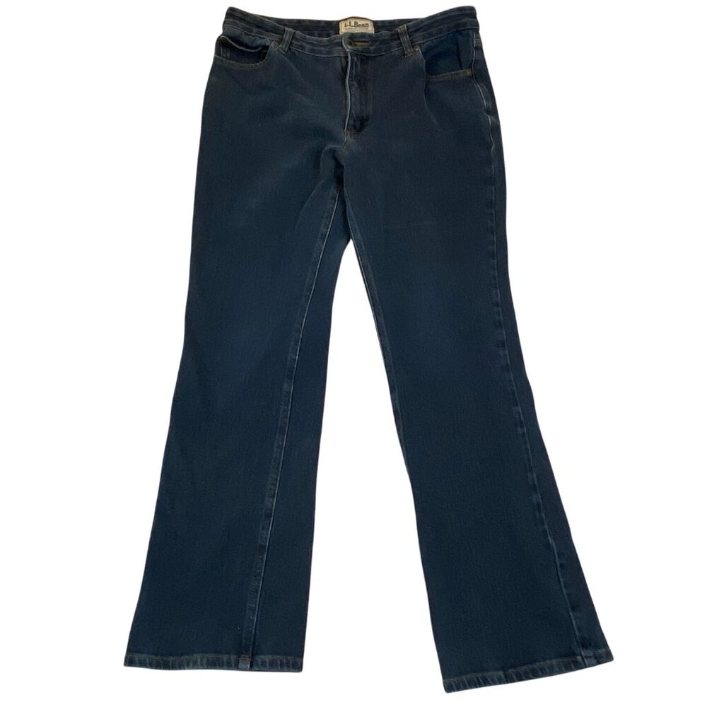 L.L. Bean Womens Jeans Size 10 Classic Fit Straight Leg Denim 100% Cotton Dark W